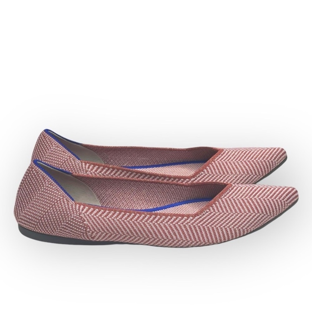 Rothy's Size 5.5 Retired Amber Metallic Herringbone Pointed Toe NEW 002-191 - Picture 13 of 16